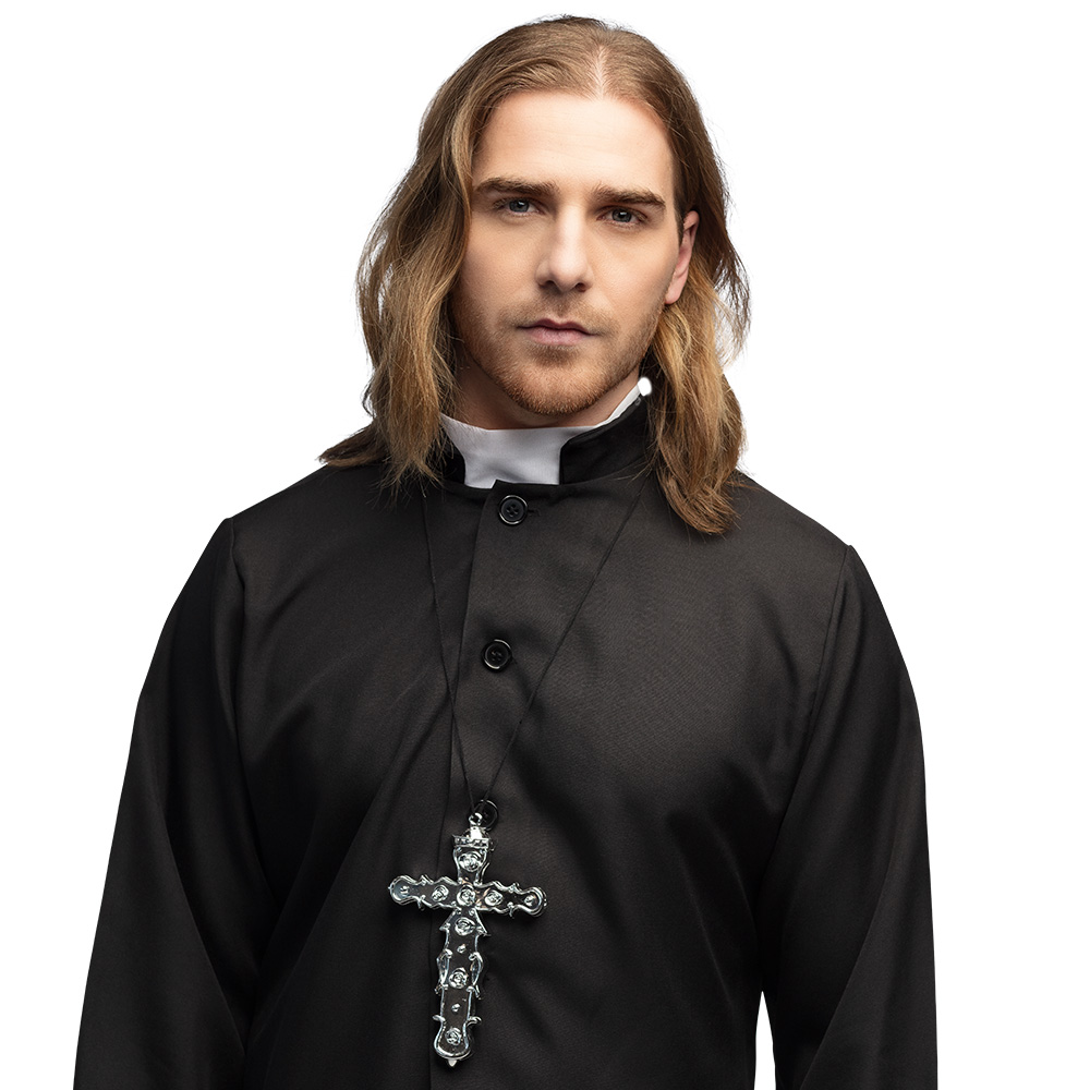 Ketting Priester kruis zilver