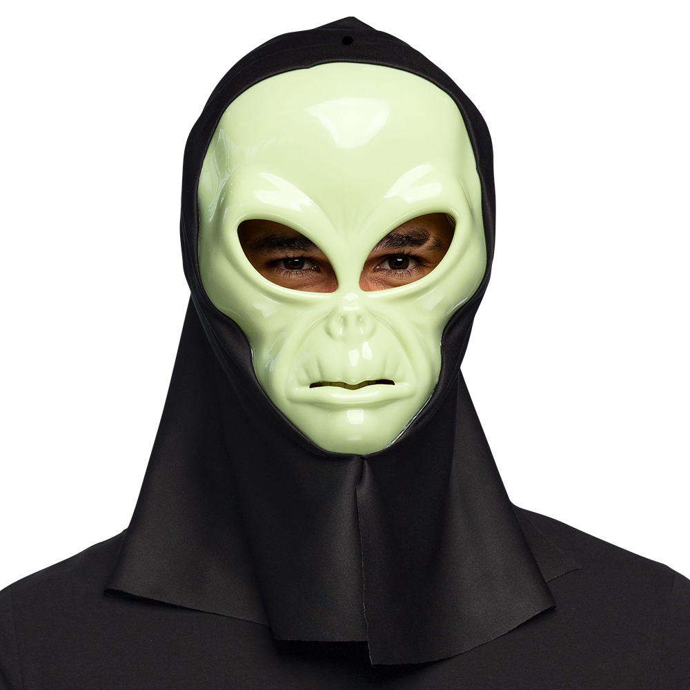 Gezichtsmasker Alien met kap