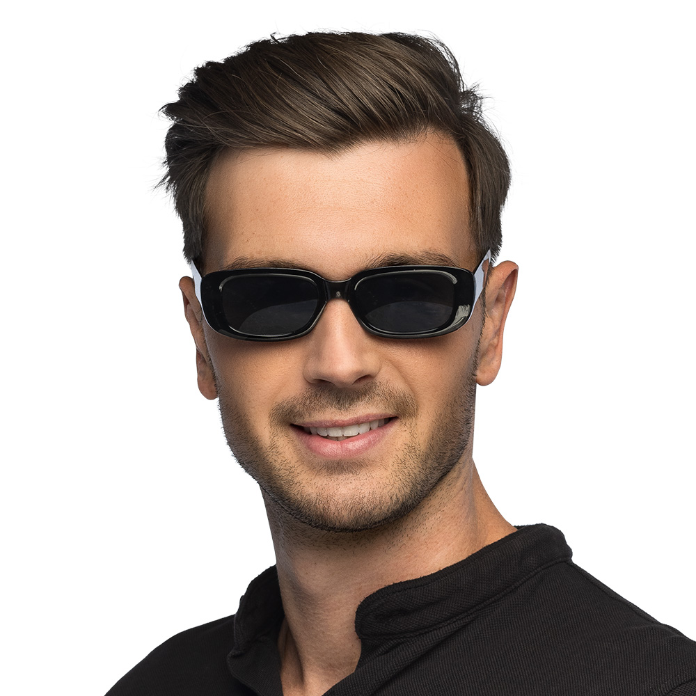 Partybril Techno zwart