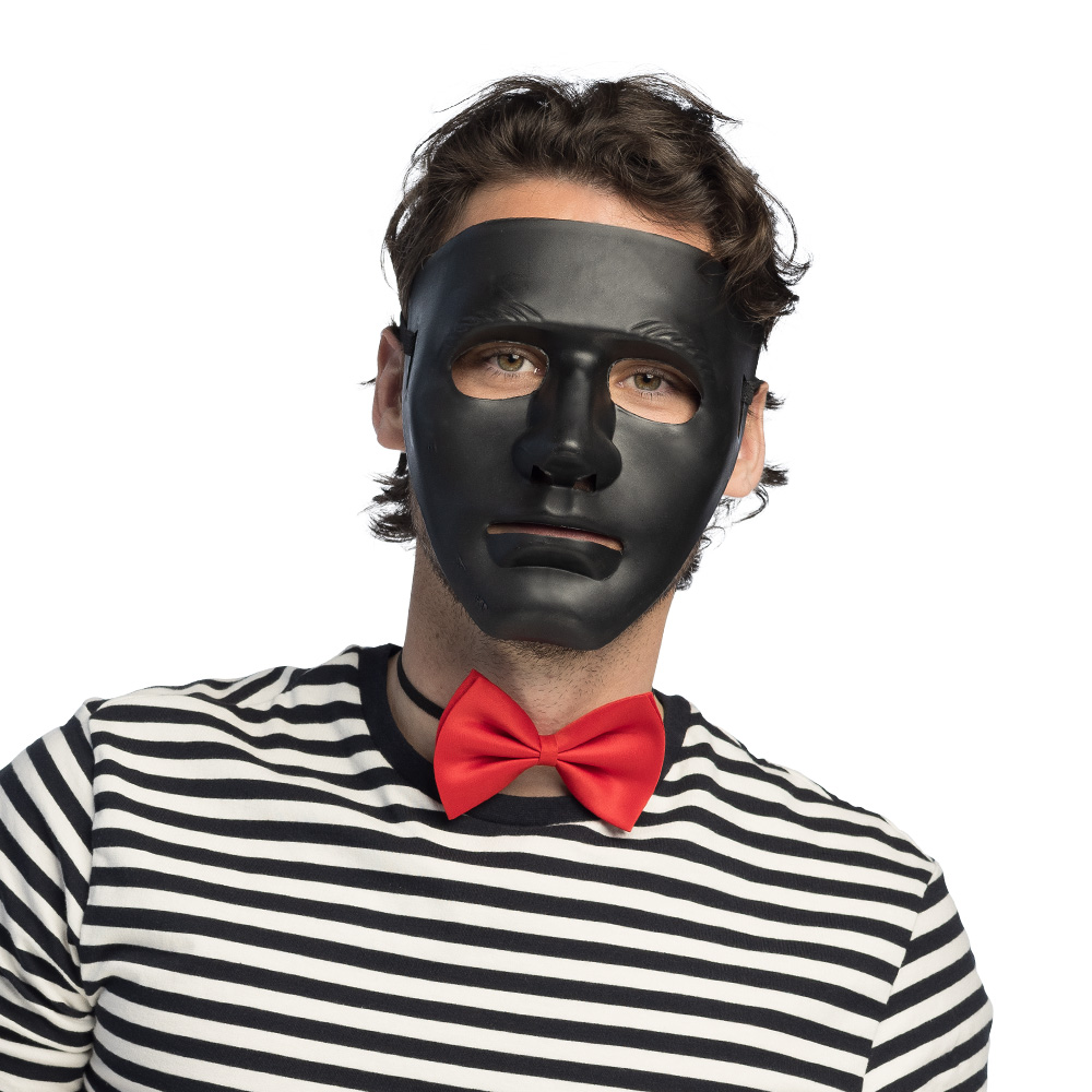 Gezichtsmasker mime Theater zwart
