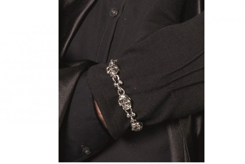 Armband skulls zilver