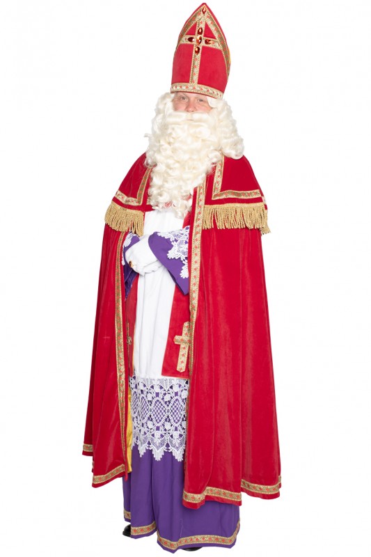 Sinterklaas kostuum polyester fluweel