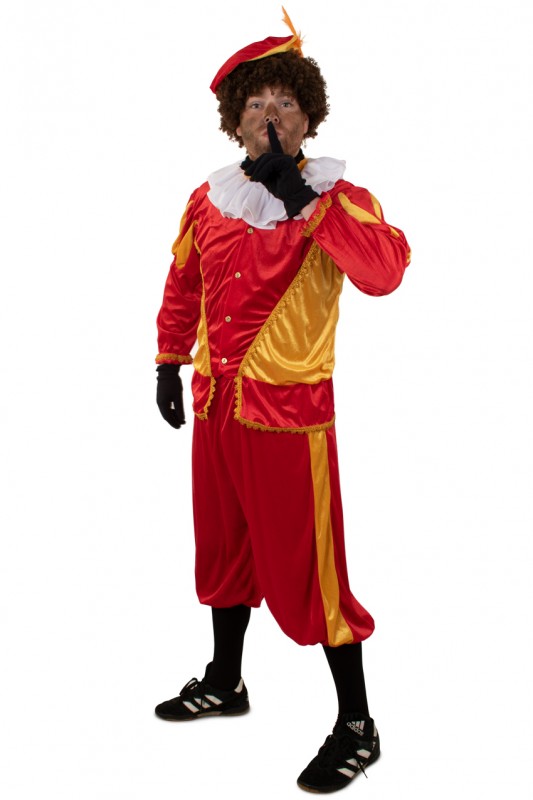 Piet kostuum rood/goud unisex 