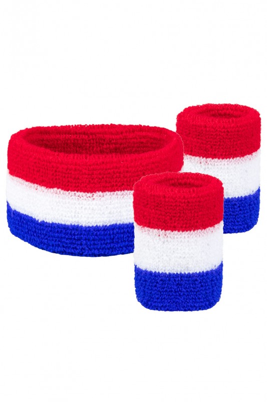 Zweetbandjes set nederland 3-dlg