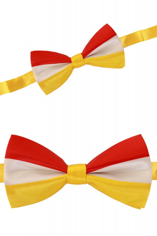 Vlinderstrik rood/wit/geel