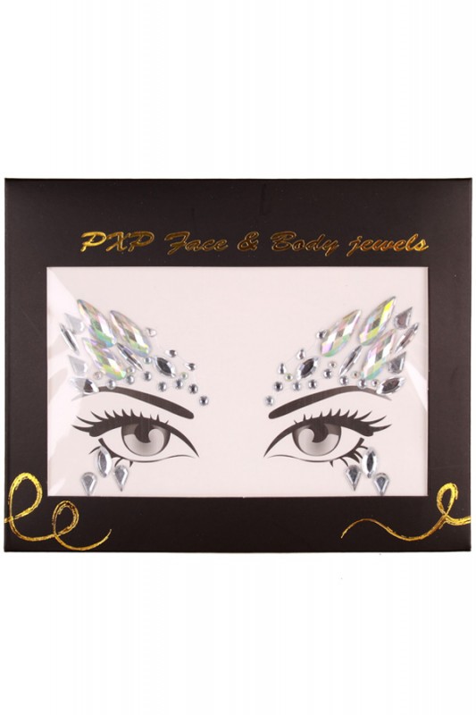 PXP Face & Body jewel Silver flames