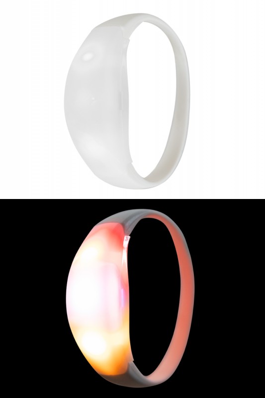 Armband rood-wit-geel licht per 6