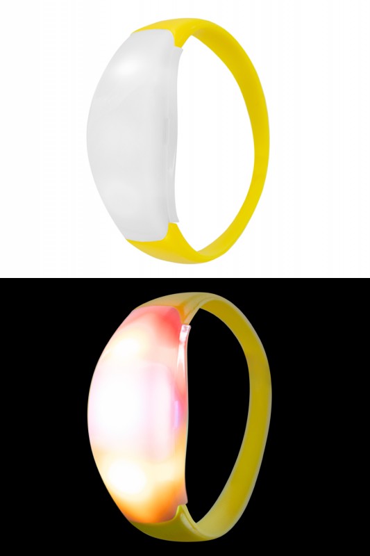Armband rood-wit-geel licht per 6