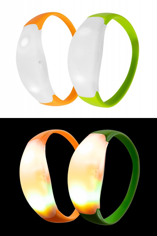 Armband oranje-groen licht per 6