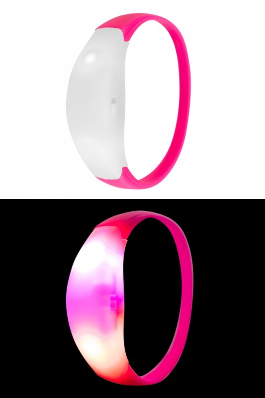 Armband roze-rood licht per 6