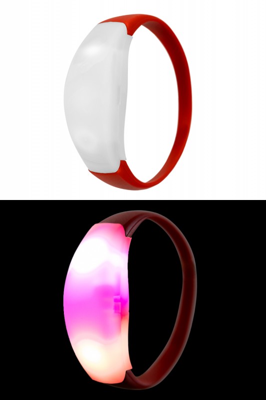 Armband roze-rood licht per 6