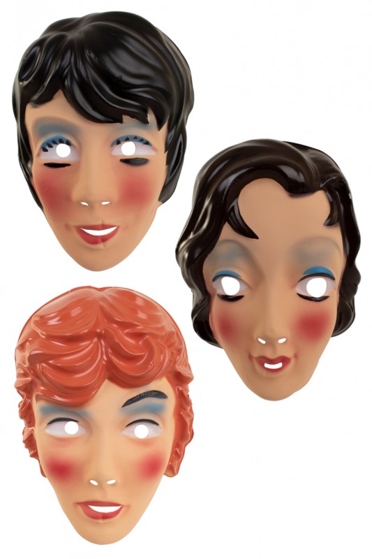 Masker vrouwen plastic 3 assorti
