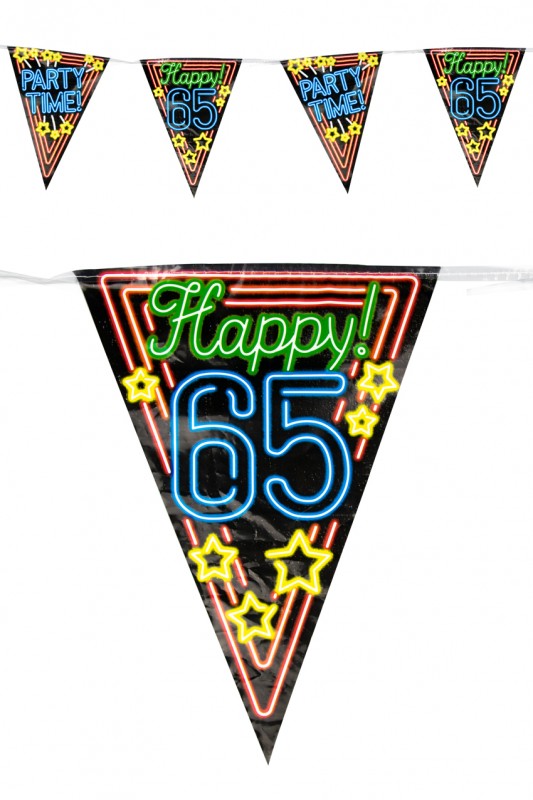 Vlaggenlijn 65 jaar Neon 10 meter