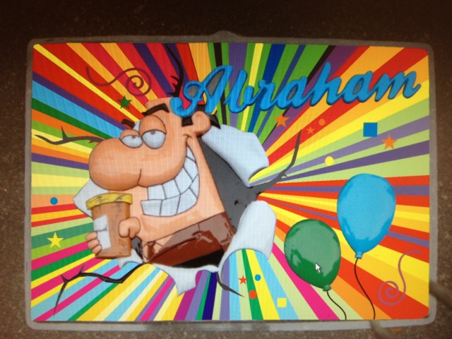 Wanddeco abraham 60 x 40 cm.