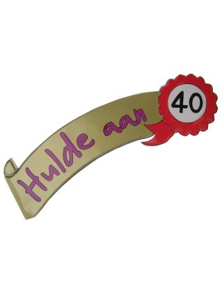 Wanddeco hulde aan 40 58 x 27 cm.