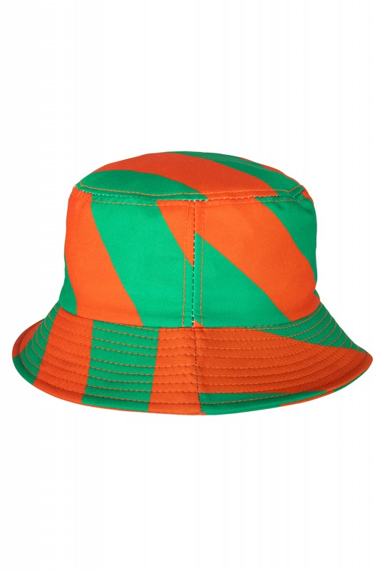 Vissershoedje Groen/ oranje