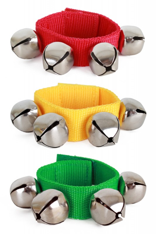 Belletjes band rood/geel/groen