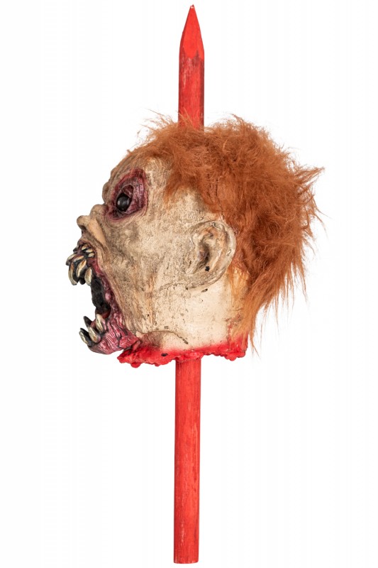 Zombie hoofd op staak
