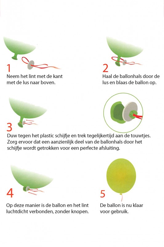 Ballon lint met snelsluiter 1 meter