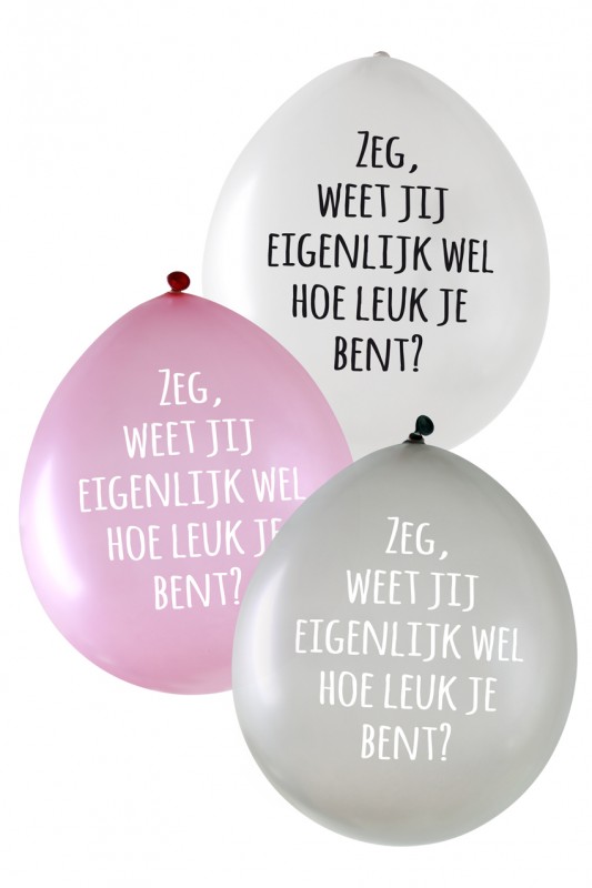 Ballon Zeg, weet jij eigenlijk wel