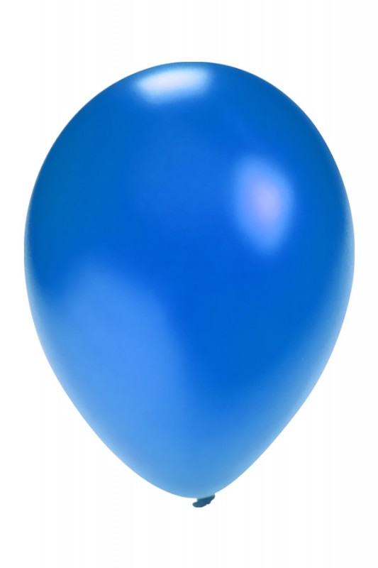 Ballon metallic blauw 5 inch per 10