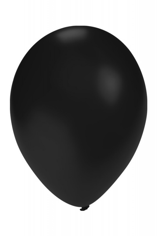 Ballon metallic zwart 5 inch per 10