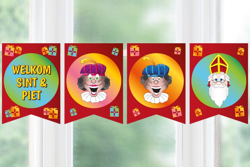Welkom Sint en Piet  flag banner