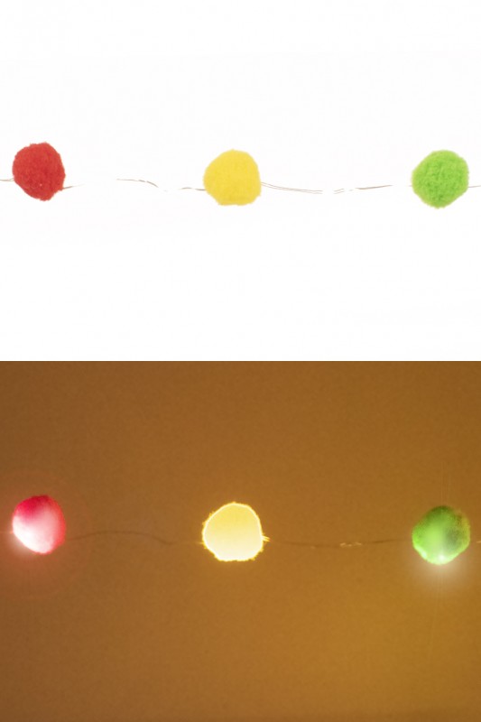 Verlichtingsnoer 20 bollen rood gee