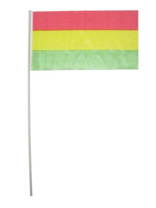 Vlaggetjes op stok rood/geel/groen