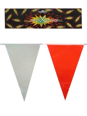 Vlaggenlijn pe rood/wit 10 meter