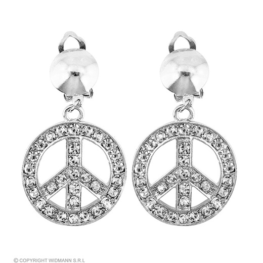 peace and love oorbellen strass