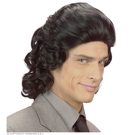 pruik, frankie zwart, in doos