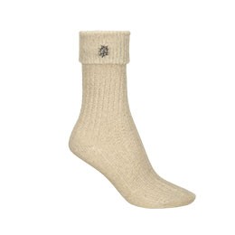 Tirolersokken dames kort met omslag en traditionele edelweiss