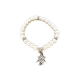 Armband parels edelweiss