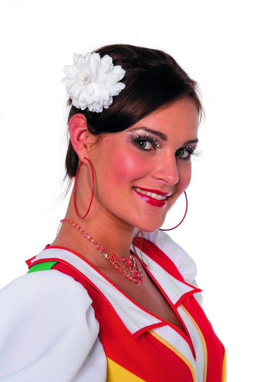 Haarclip bloem mini wit