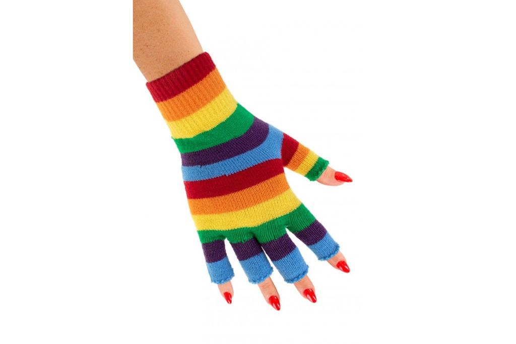 handschoenen,vingerloze handschoenen regenboog