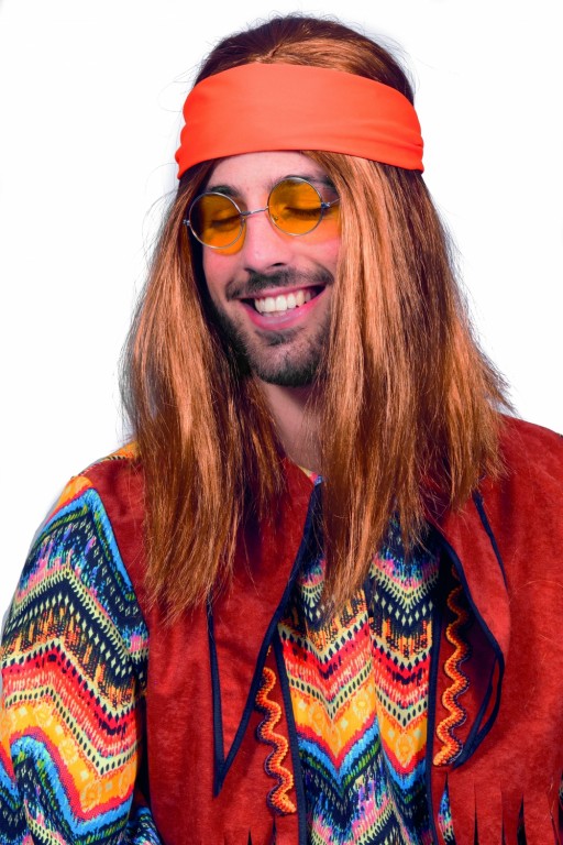 Hippie pruik bruin