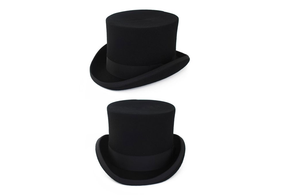 Hoge hoed zwart Wolvilt Luxe