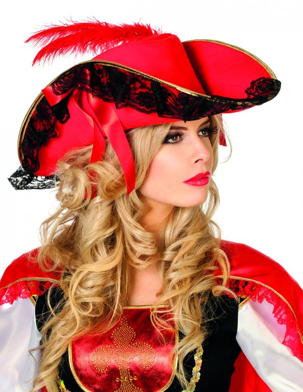 luxe piraten/garde hoed rood