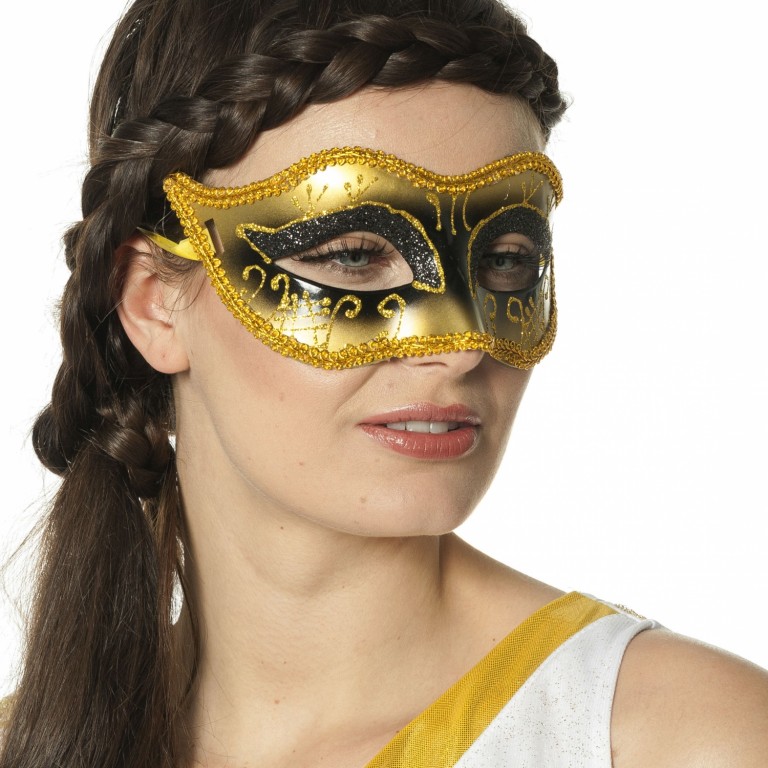 Masker met lint goud