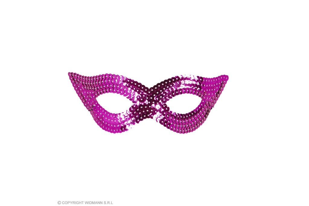 oogmasker pailletten, rose