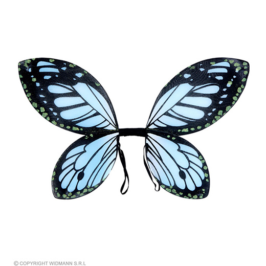 vlindervleugels kind, zwart/blauw