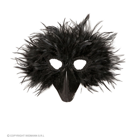 veren masker vogel, zwart