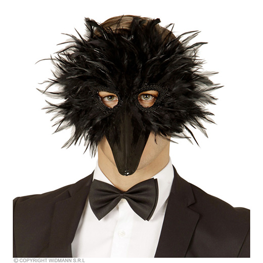 veren masker vogel, zwart