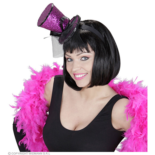 rose mini hoge hoed met sluier