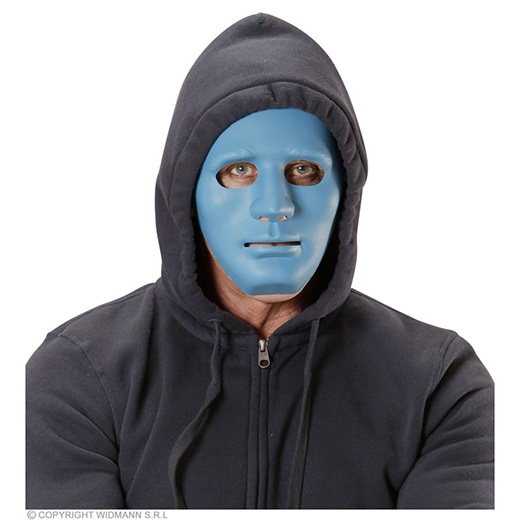 masker anonym blauw