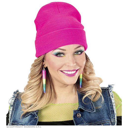 beanie neon rose