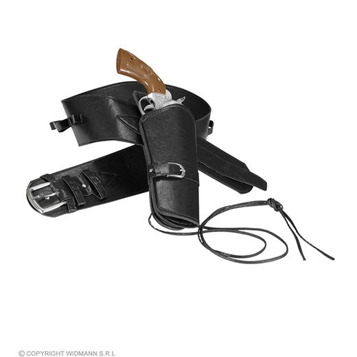 western holster  met riem lederlook , zwart