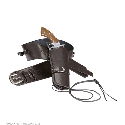 western holster  met riem lederlook , bruin