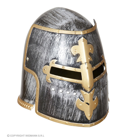 middeleeuwse gevechtshelm met visier